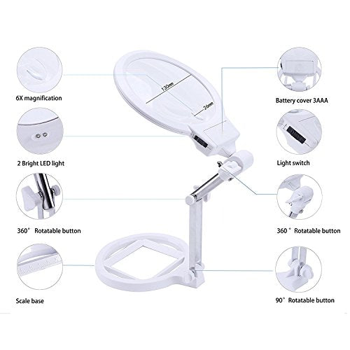 36 LED Dimmable Floor Magnifying Lamp with Stand Z83664
