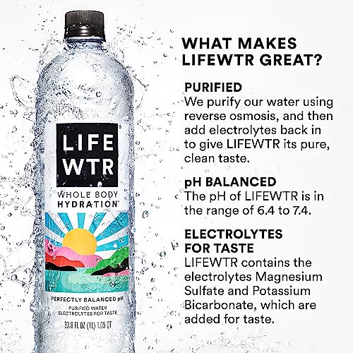 16.9 Fl Oz Purified Water with Electrolytes (Pack of 12) W26364