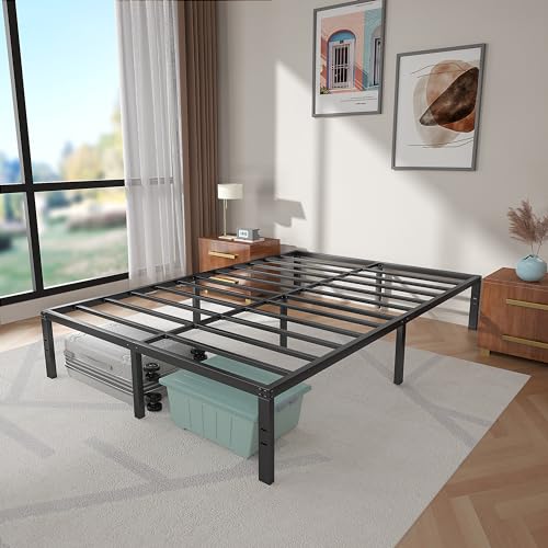 14 Inch Twin Black Metal Bed Frame W536