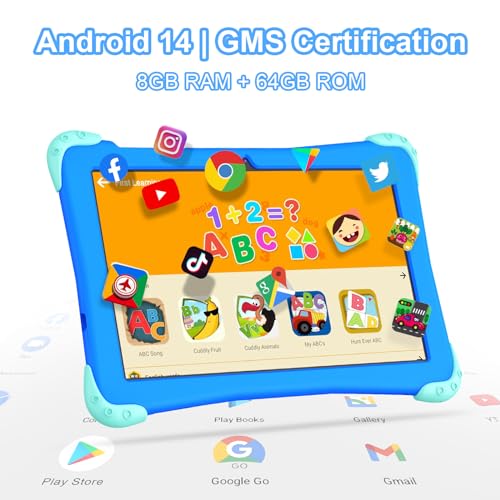 10 inch Android 14 Tablet with Case G547