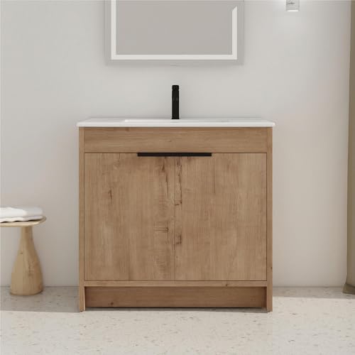 30 Inch Freestanding Single Sink Bathroom Vanity with Sink H6529