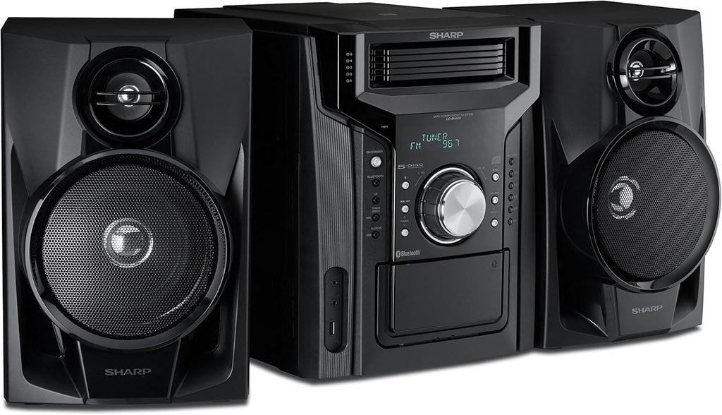 240W 5-Disc Mini Shelf Speaker System with Cassette and Bluetooth L506117