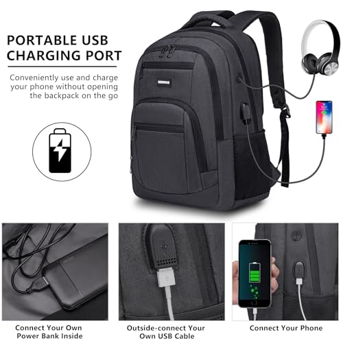 15.6 inch Waterproof Laptop Backpack (Black) M1462