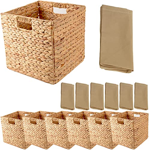 Wicker Storage Baskets 12x12x12 In, 6Pcs S887
