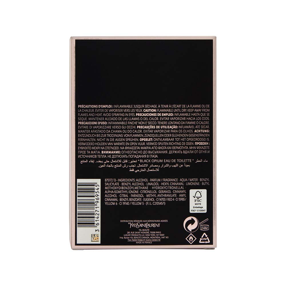 Black Opium Women's Eau de Toilette Spray, 3 Fl Oz O344