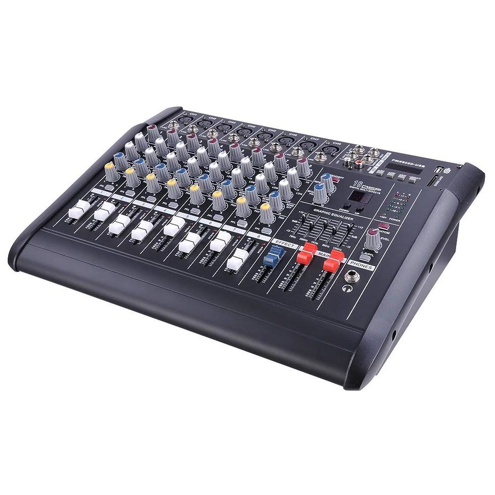 8 Channel Powered Mixer Amplifier with USB Slot B589