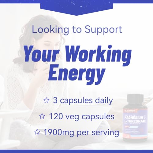 Magnesium L-Threonate Capsules, 1900mg, 120 Veg Capsules P806423