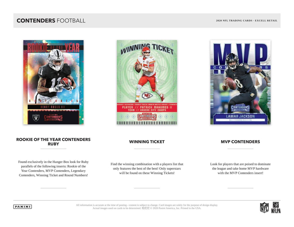 2020 Panini Contenders Football Mega Box D9122
