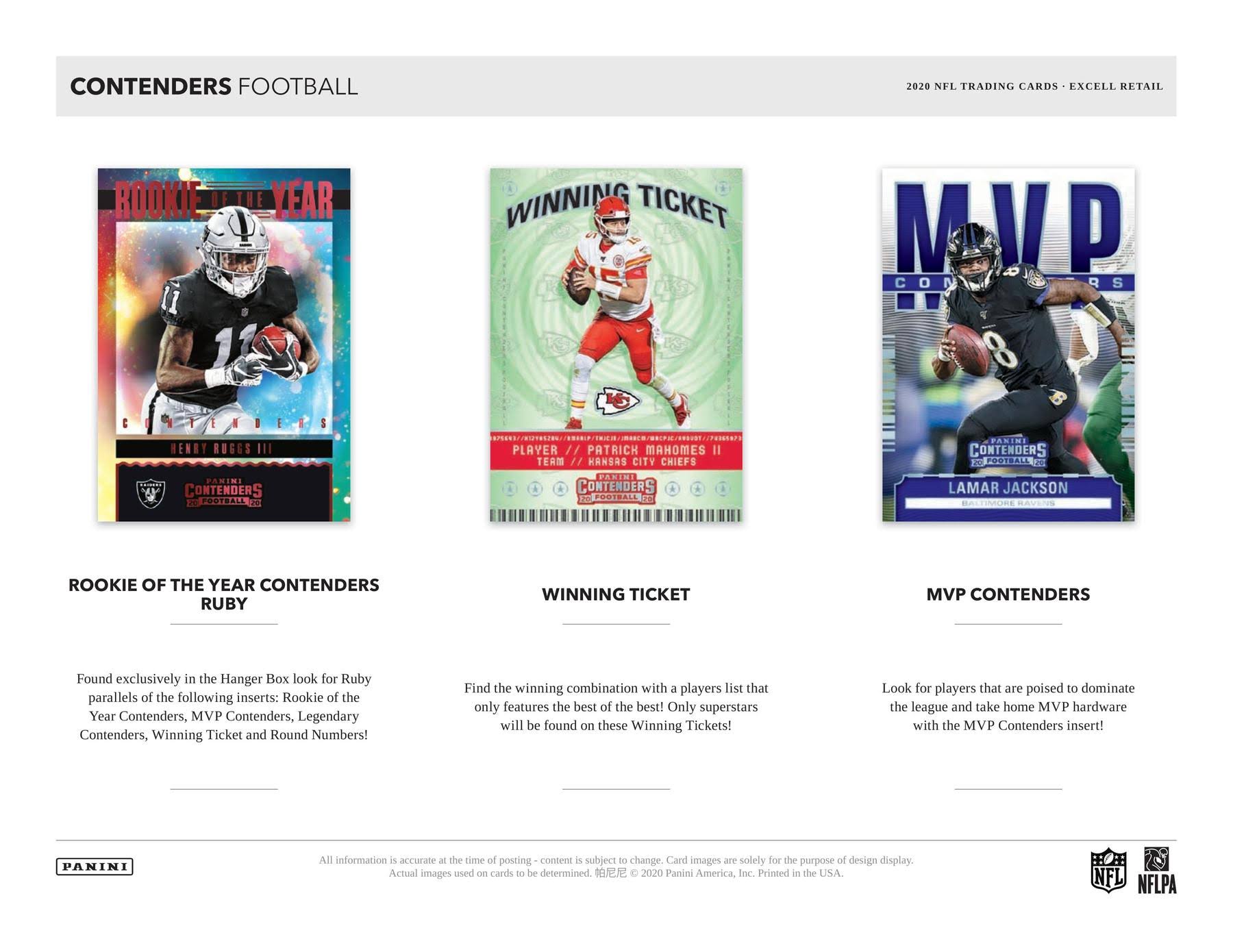 2020 Panini Contenders Football Mega Box D9122