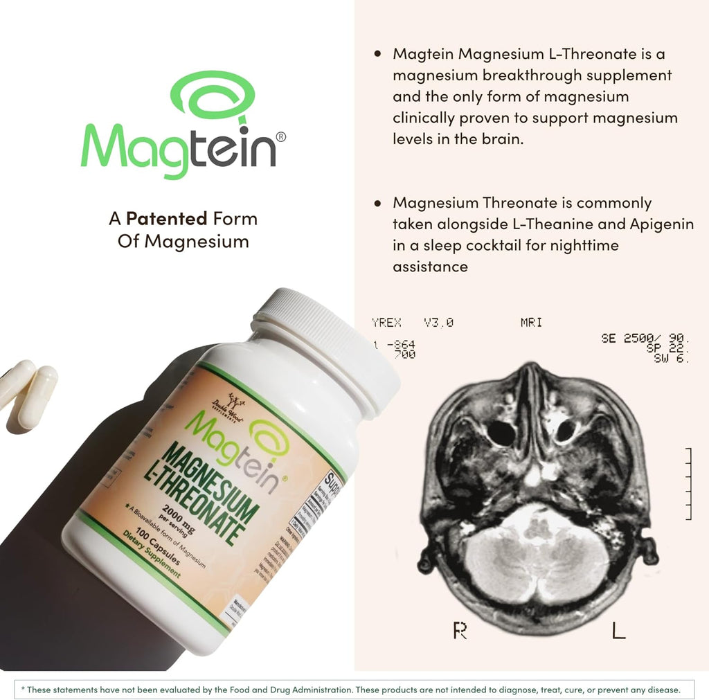 Magnesium L Threonate Capsules 2,000 mg 100 Capsules U860