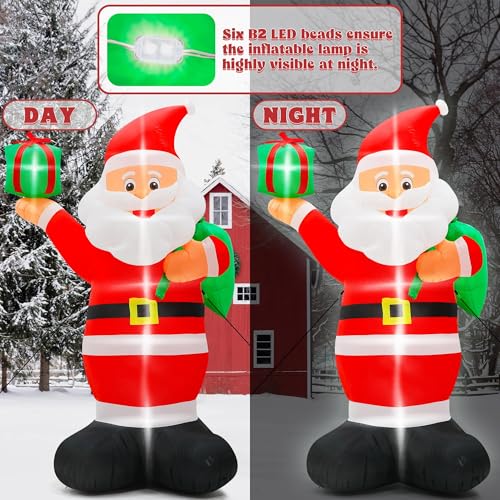 15FT Inflatable Santa Claus with 8pcs LED B693