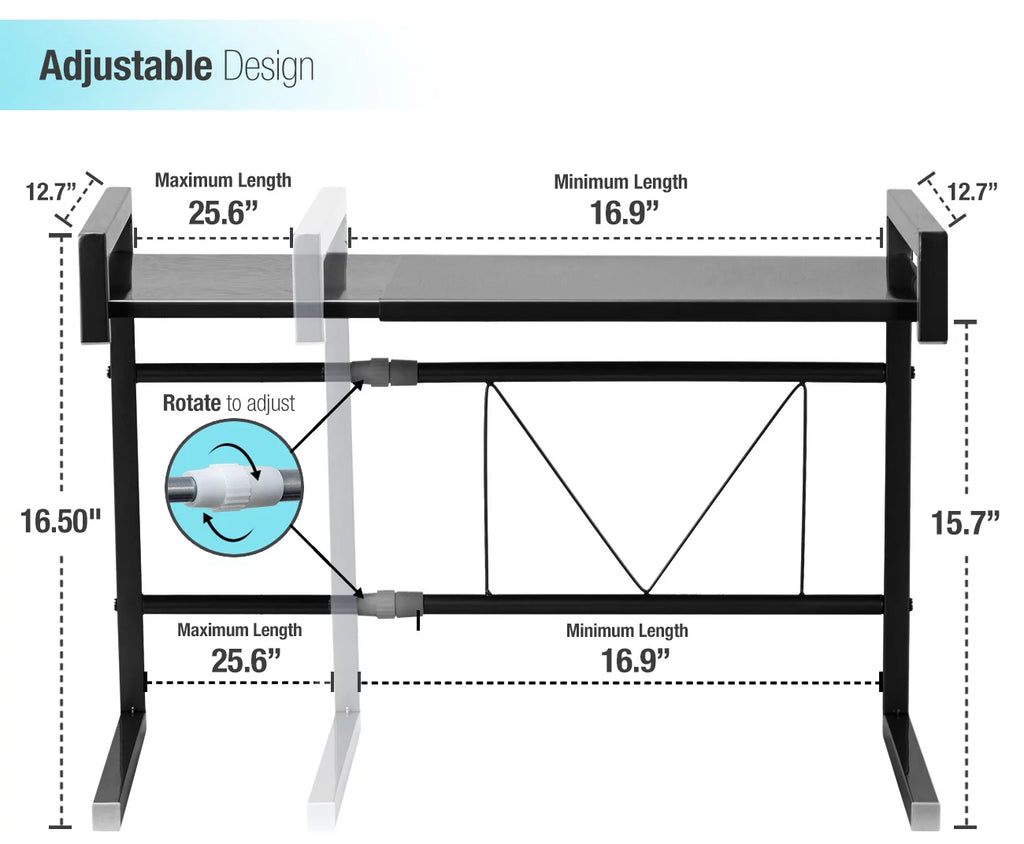 Expandable Microwave Oven Rack with Hooks M78832