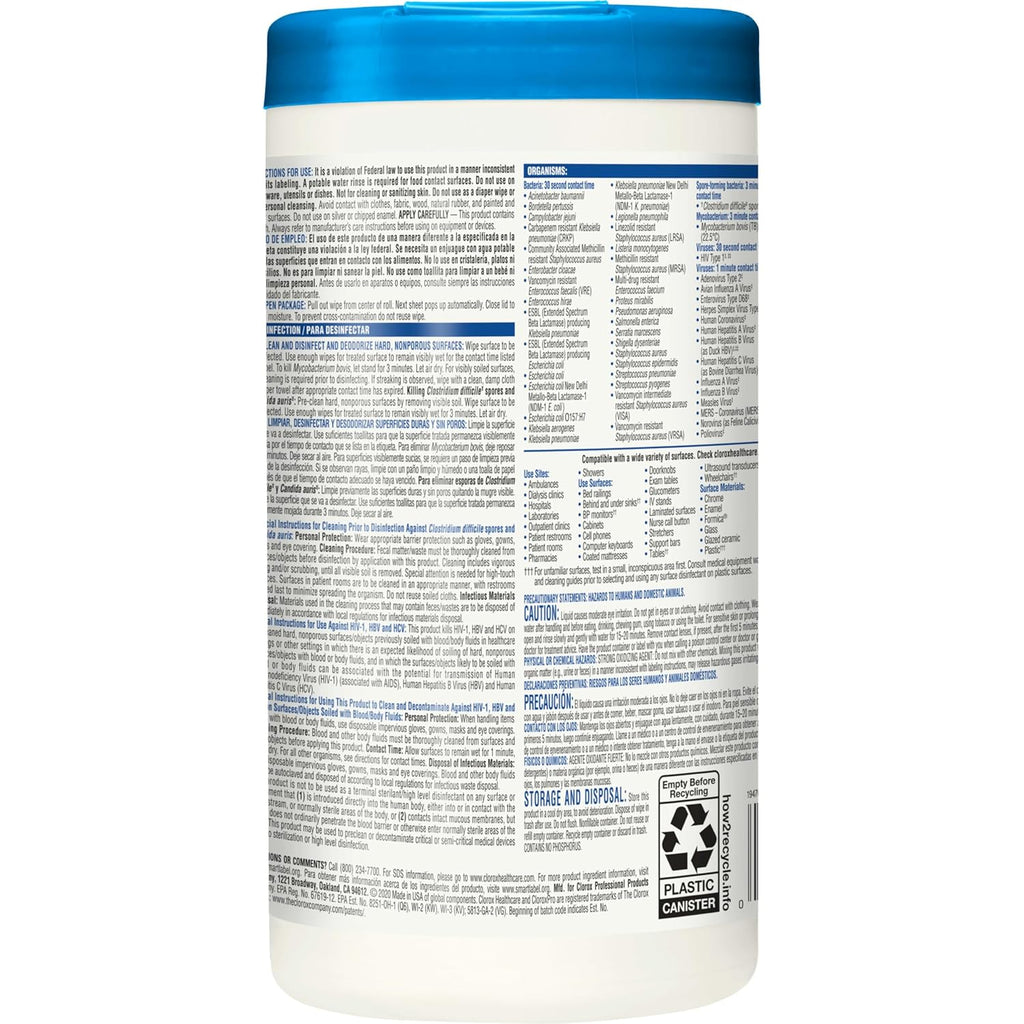 70 Count Bleach Germicidal Wipes D9537