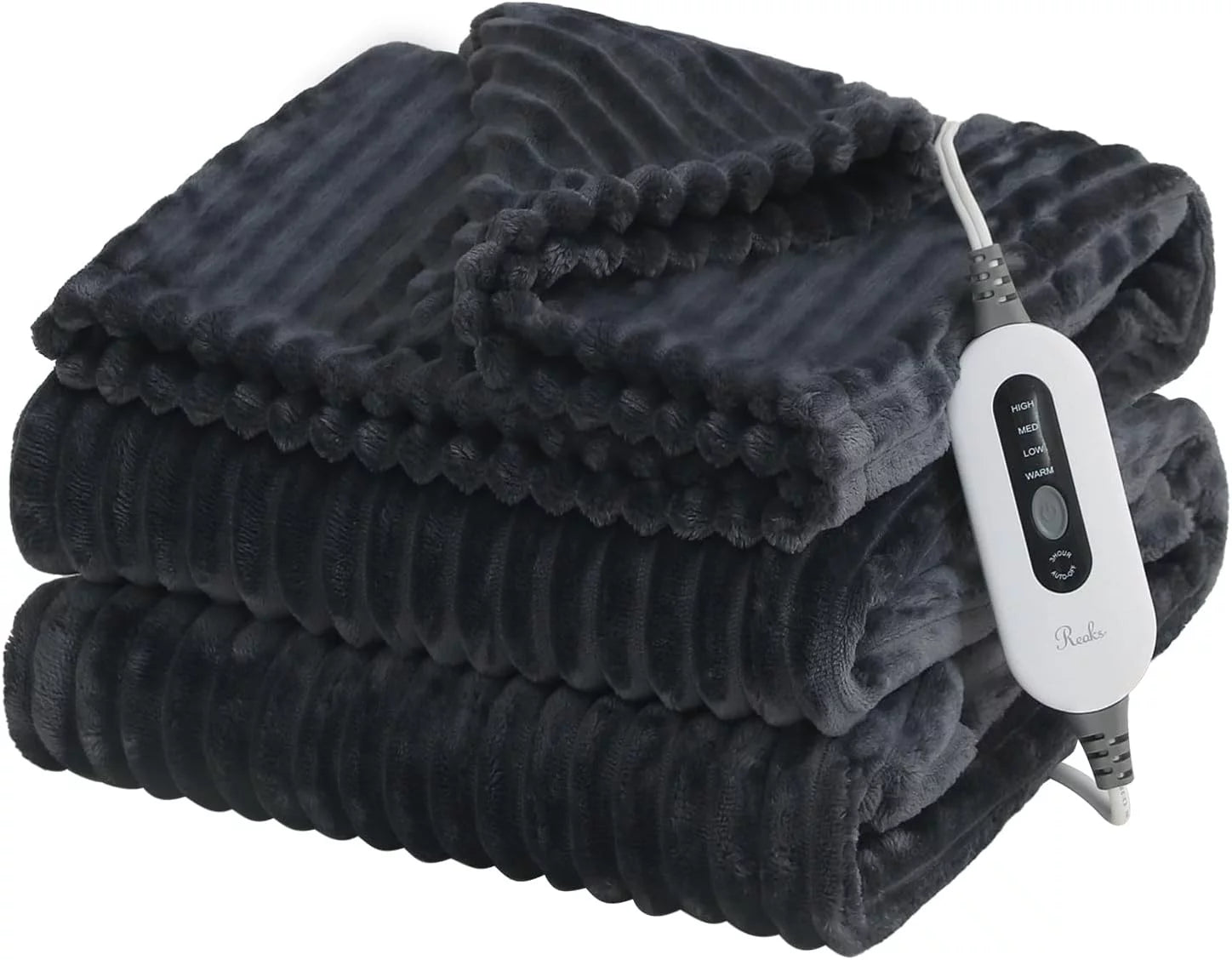 Dark Grey 50" x 60" Flannel Heated Electric Blanket V885595