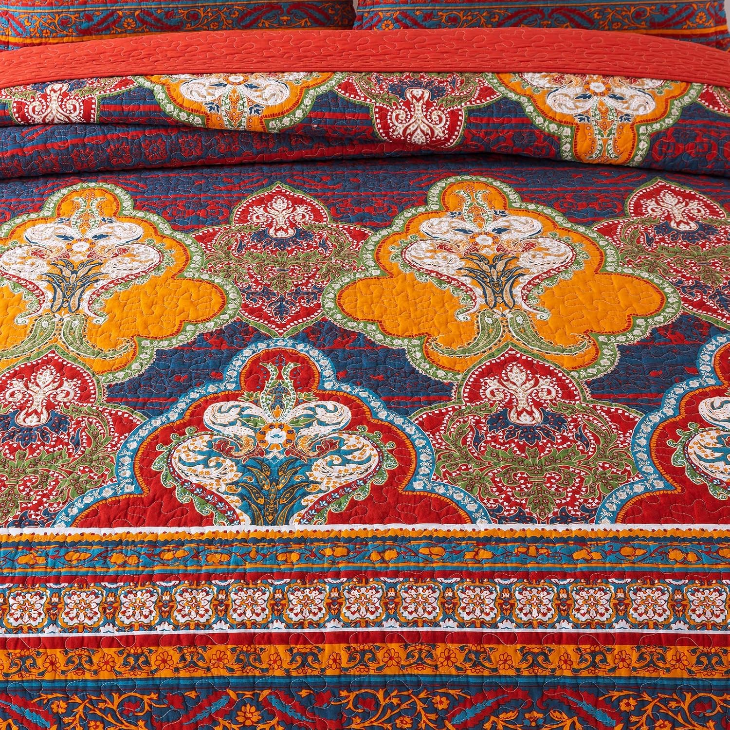 Cotton Bedspread Quilt Set K351643