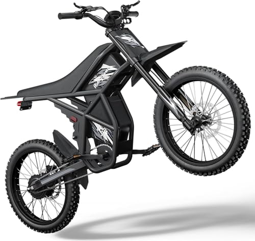 Electric Dirt Bike with 25" Motorcycle Tires, Full Suspension A188632
