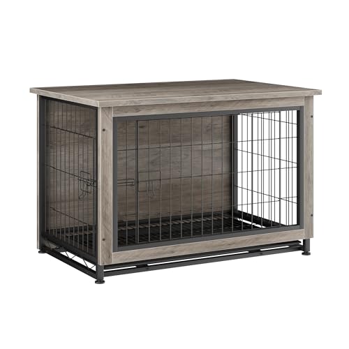 Grey Wooden Dog Kennel Table E80556