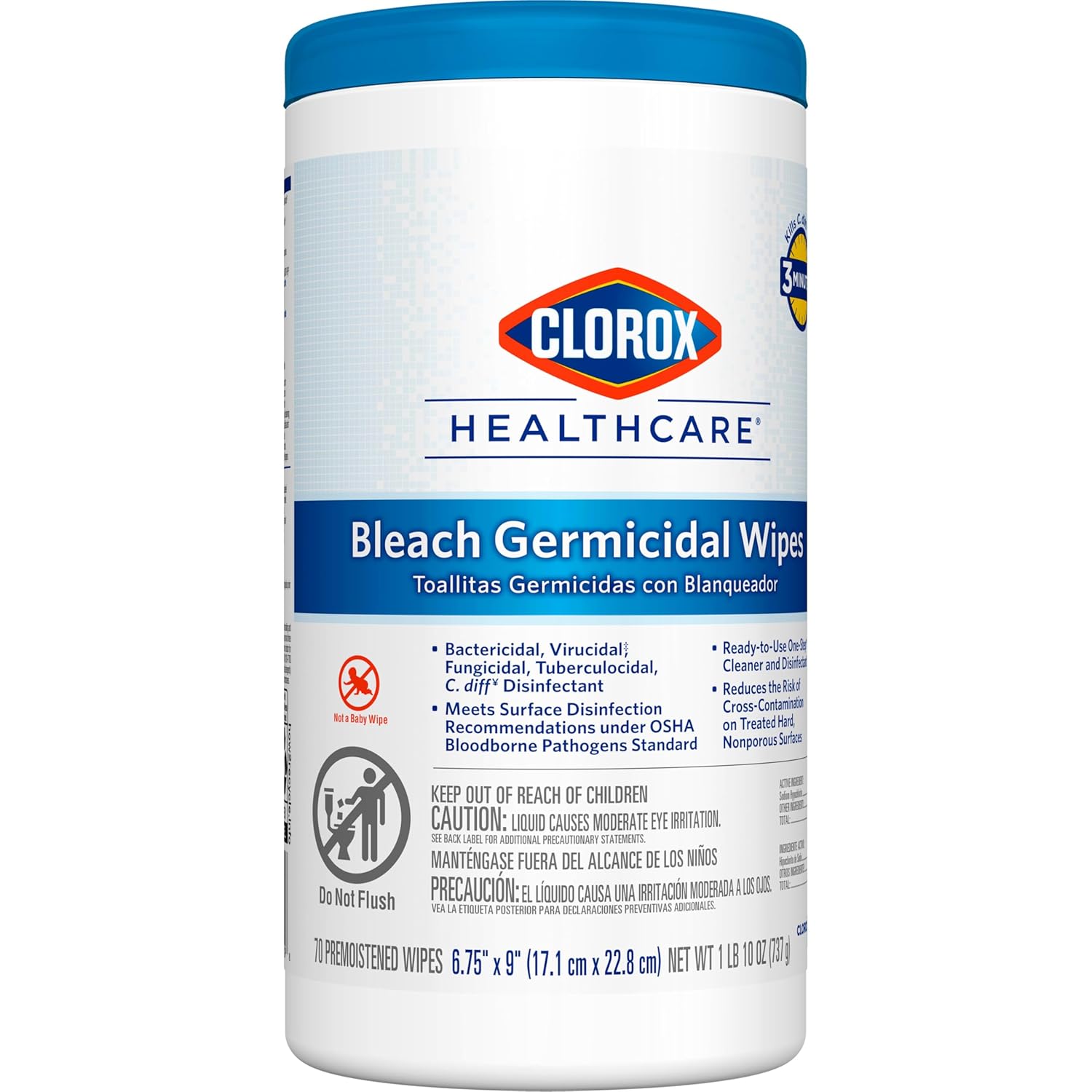 70 Count Bleach Germicidal Wipes D9537