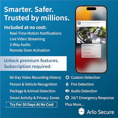 White 2K Wireless Security Camera V4365