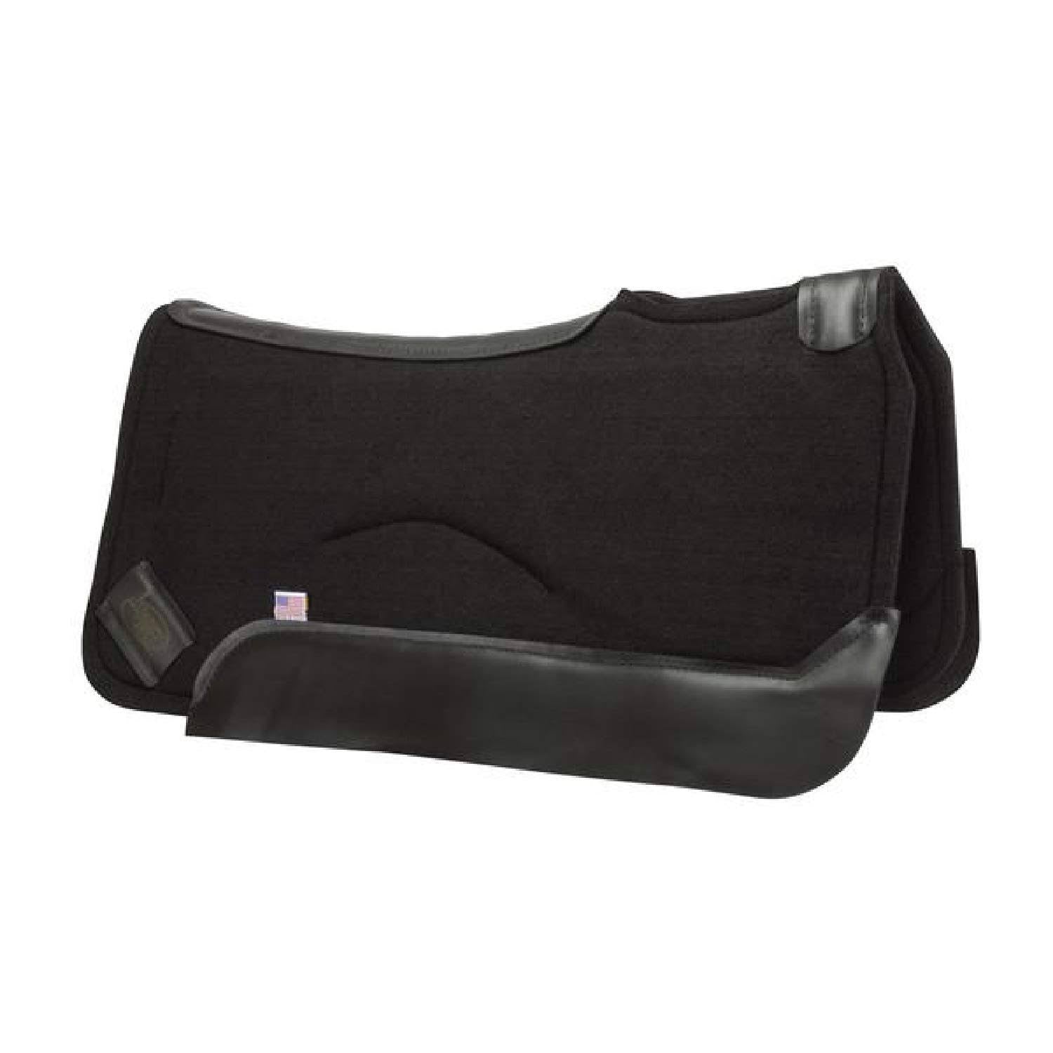 Black Wear Leather Saddle Pad O245