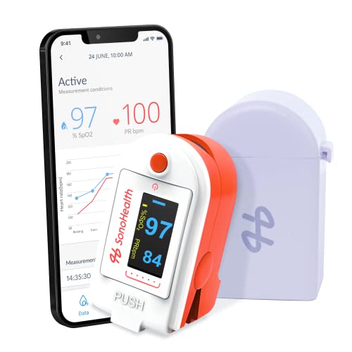 Pulse Oximeter Fingertip Blood Oxygen Saturation Monitor with Bluetooth P5488