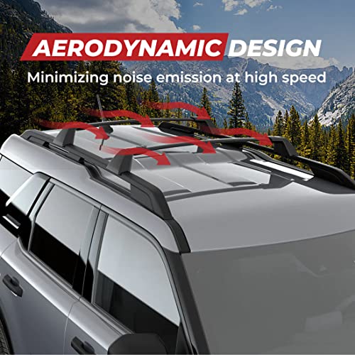 Aluminum Roof Cross Bars for 2020-2023 Ford Explorer with Raised Rails L19369