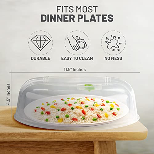 Clear Microwave Lid with Steam Vents, 10 Inch, 2 PK B488096