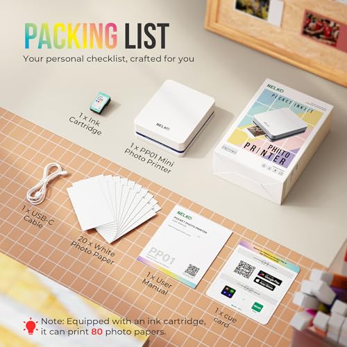 White Portable Mini Photo Printer I26217