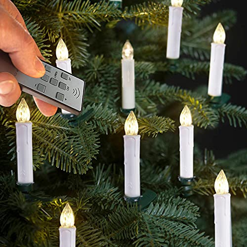 10 PCS Battery Operated Taper Candle Lights with Remote T252
