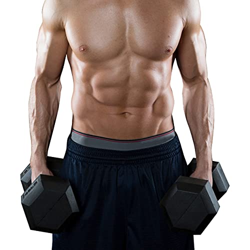 Rubber Coated Cast Iron Hex Dumbbell Free Weights P90955
