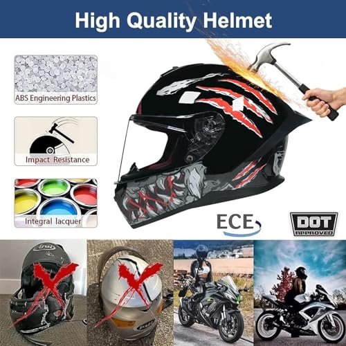 Full Face Motorcycle Helmet with HD Visor D91333