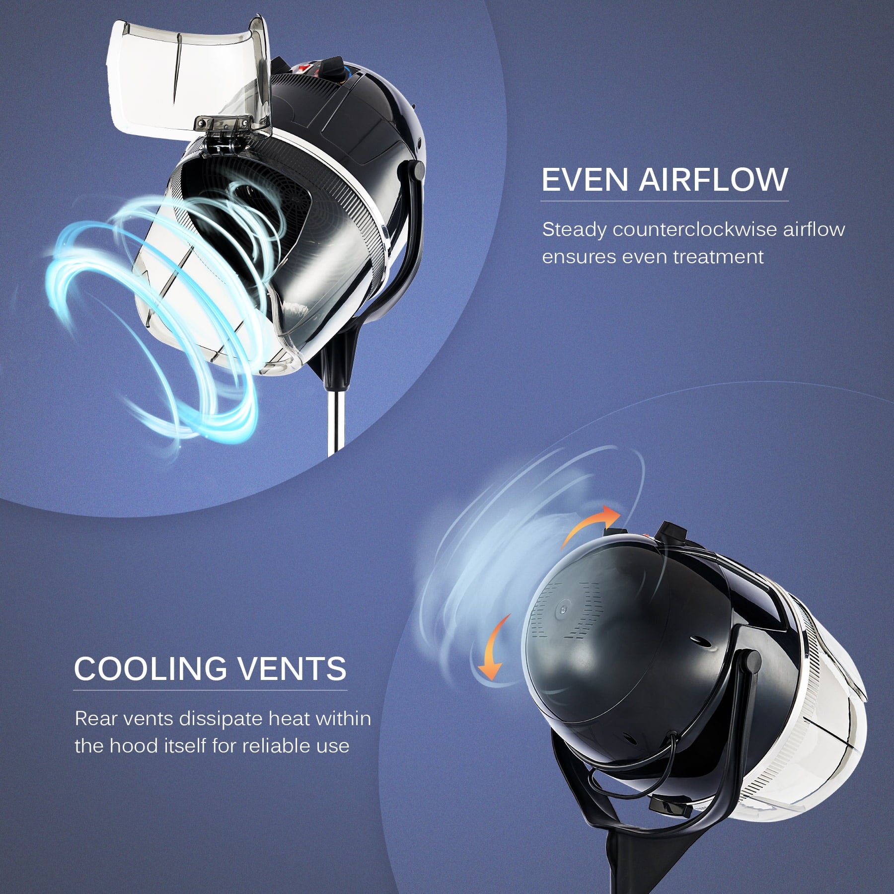 Black 1300 Watts Hood Hair Dryer Z78725