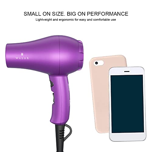 Compact 1000W Blow Dryer with Concentrator, Purple B8026