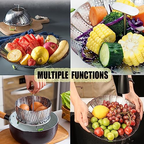 Expandable Steel Vegetable Steamer Basket (5.5"-9") L201