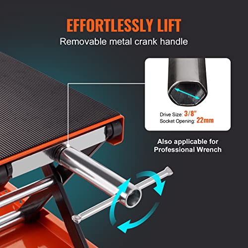 1100 LBS Steel Motorcycle Scissor Lift Jack with Safety Pin Z90337
