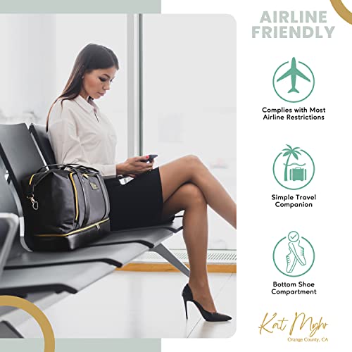 Womens Travel Weekender Bag with shoe compartment O901818