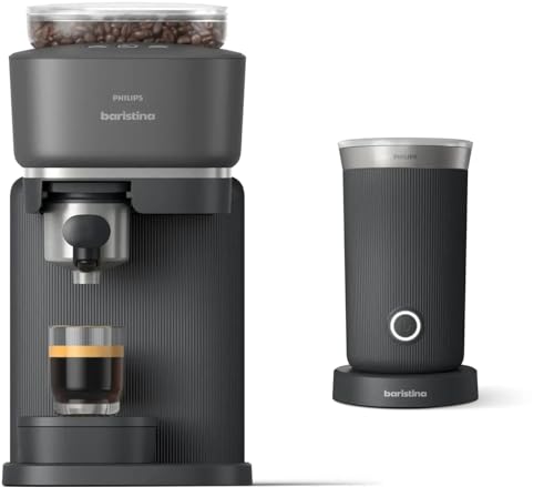 Black Espresso Machine with Milk Frother Bundle N565
