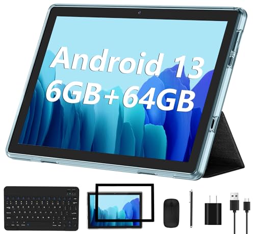 Android 13 Tablet, 6GB RAM 64GB ROM with Protective Case Y52389