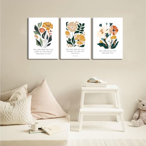 3pcs Christian Wall Art Canvas Paintings Unframed G407