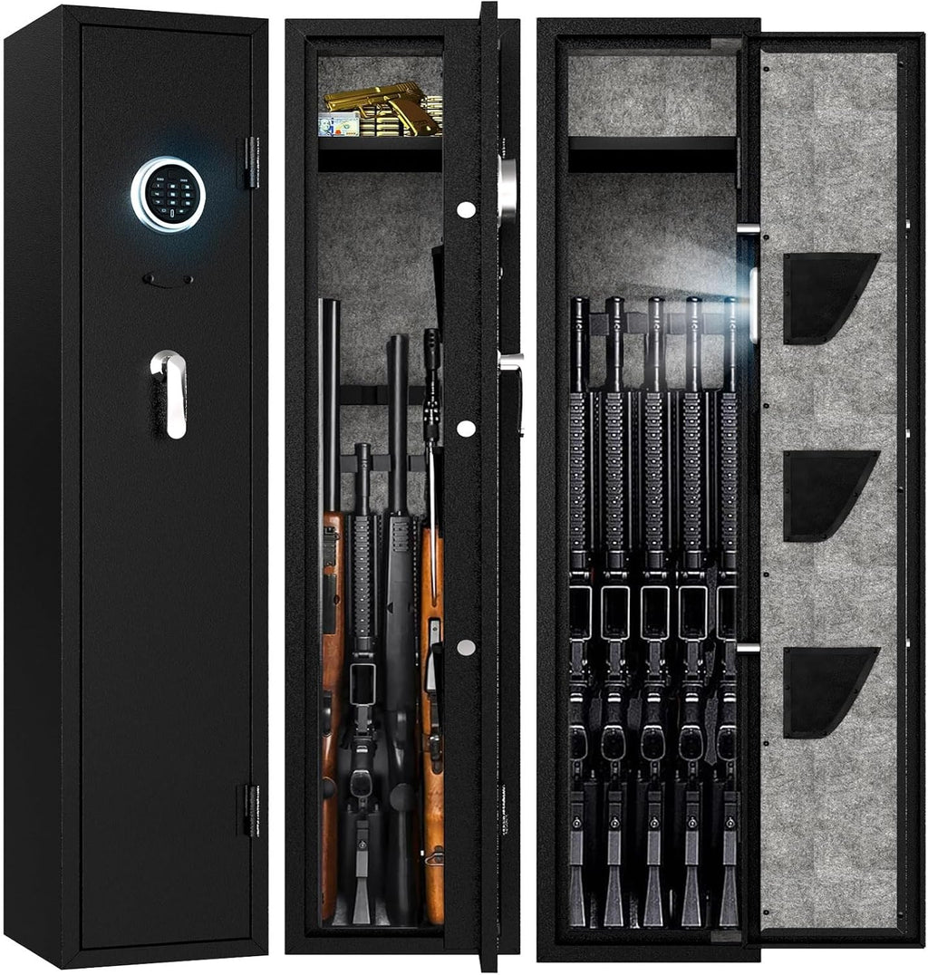 4-5 Rifle Gun Safe with Digital Keypad and LED Light F7906