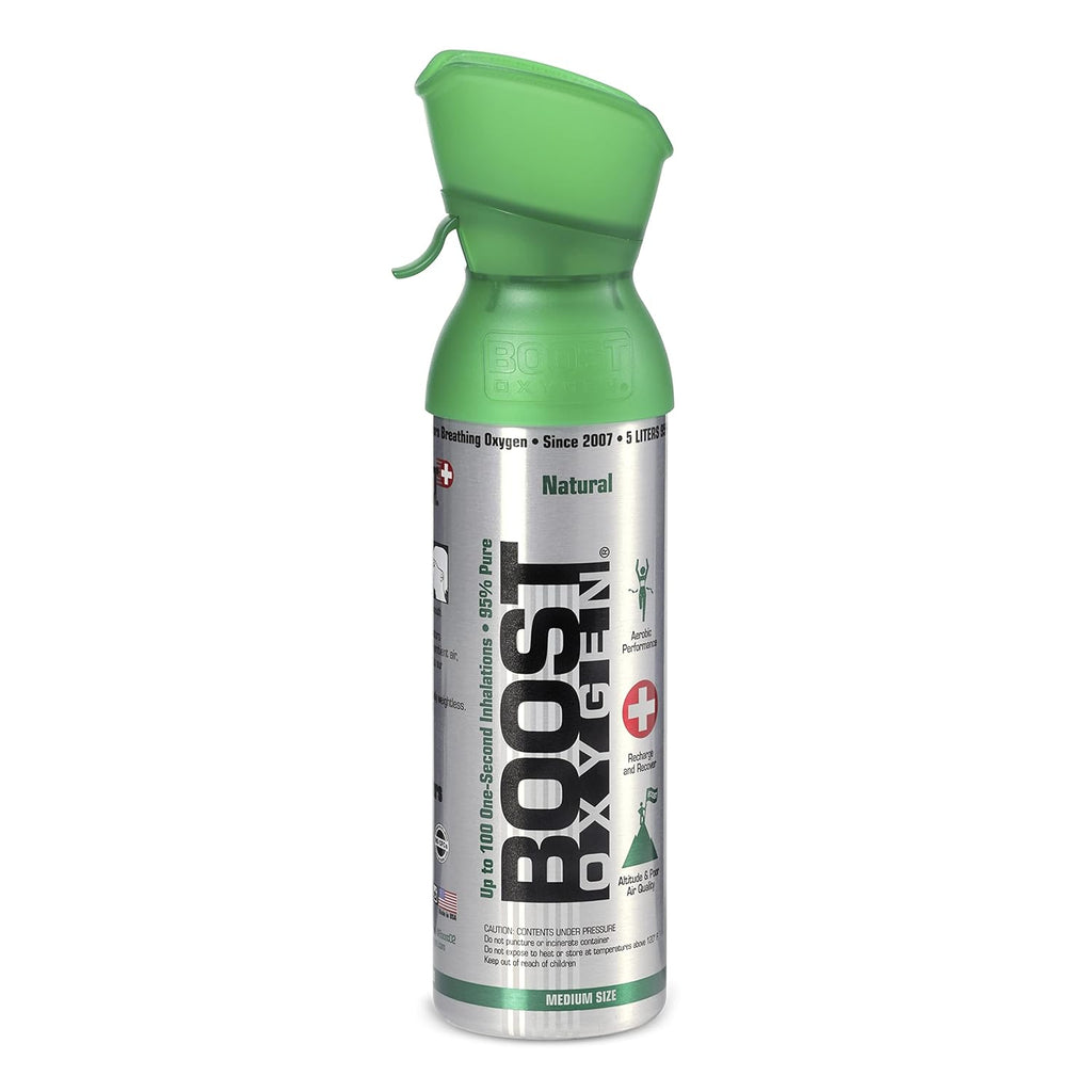 5 Liter Natural Pure Canned Supplemental Oxygen Bottle with Built in Mouthpiece (5 Pack) O2395