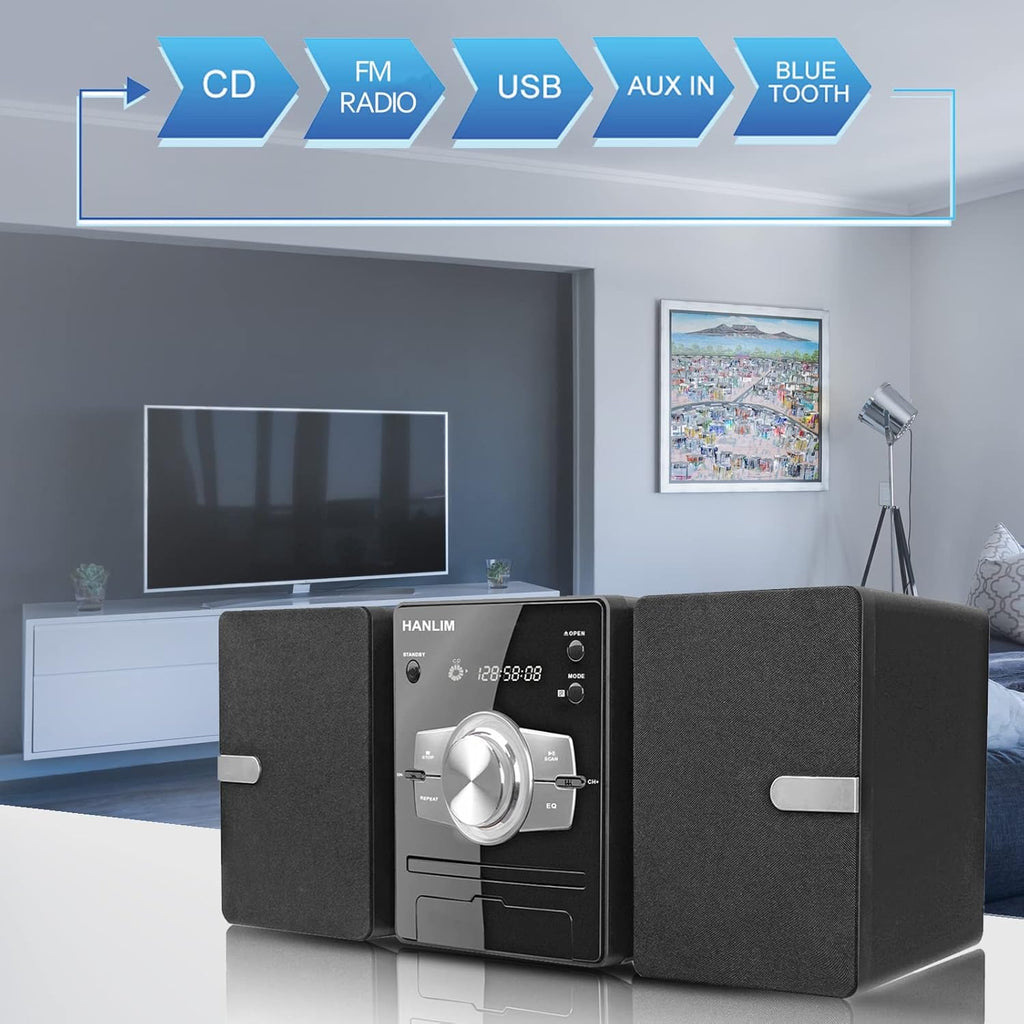Stereo System with FM Radio, CD Player, USB, Aux-in, Remote Control G94951