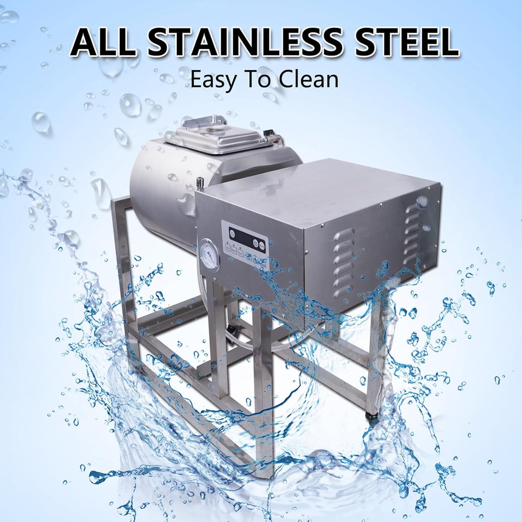Stainless Steel Meat Tumbler 90lb Vacuum Curing Machine N7770