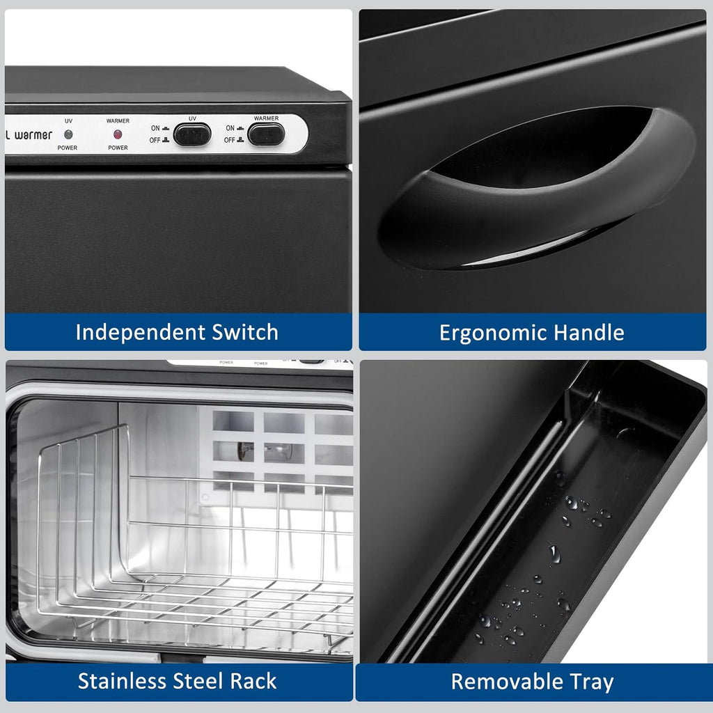 Black Aluminum Chamber Towel Warmer W4201
