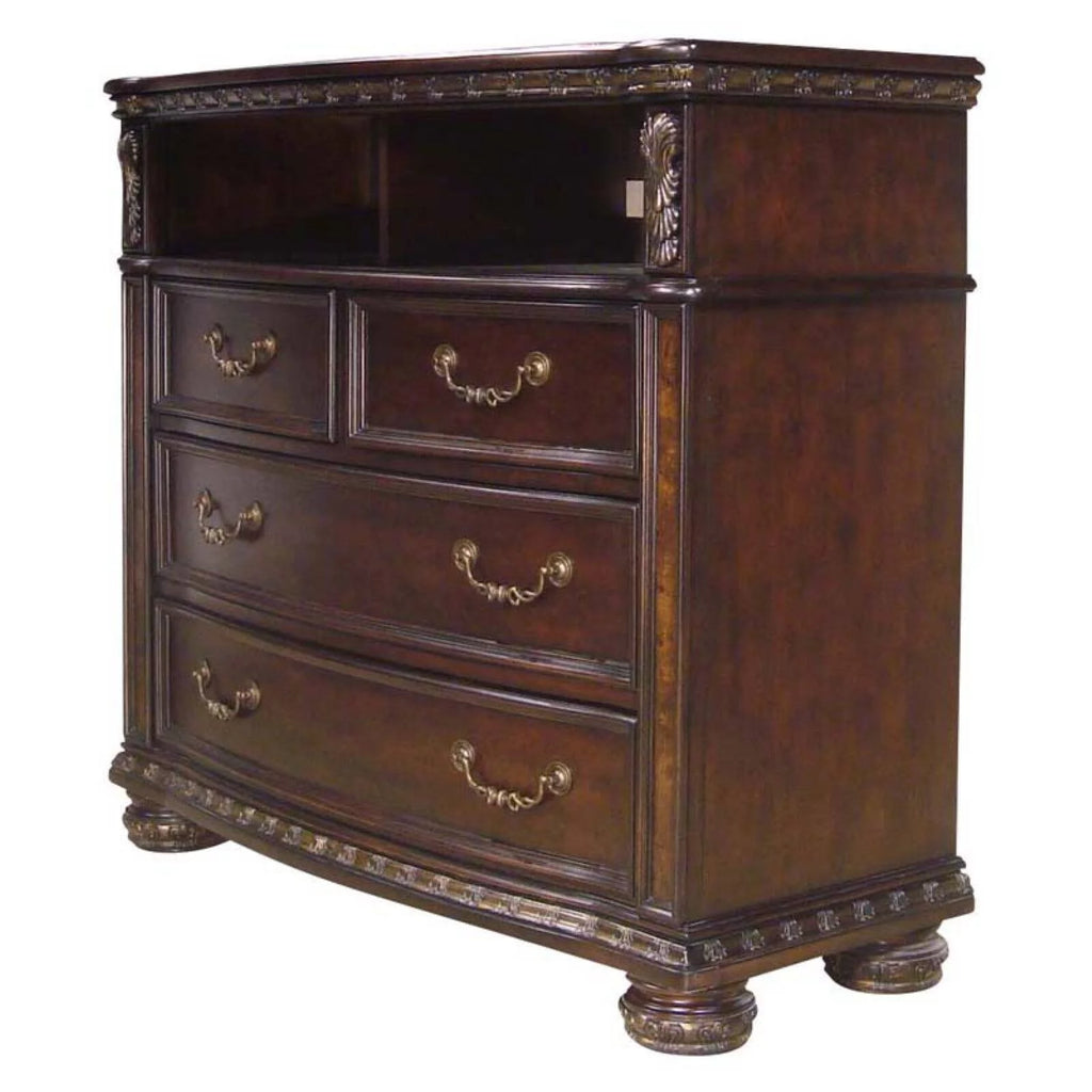 Rich Cocoa Chocolate Media Wood Chest N517452
