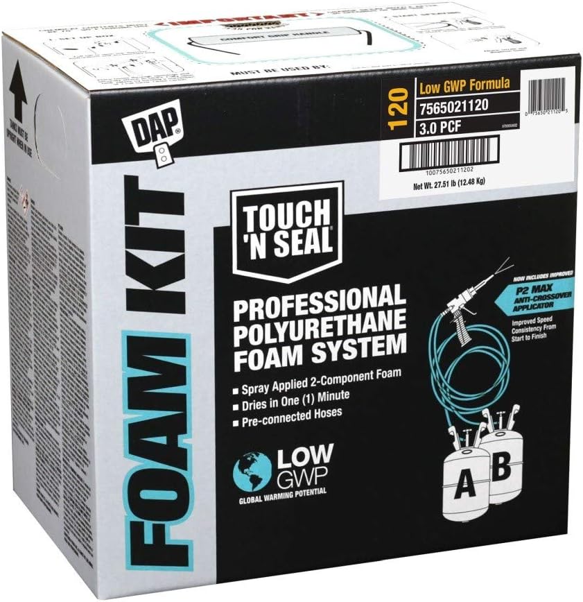 120 Low GWP 3.0 PCF FR 2 Component Closed Cell Spray Foam Insulation Kit H390