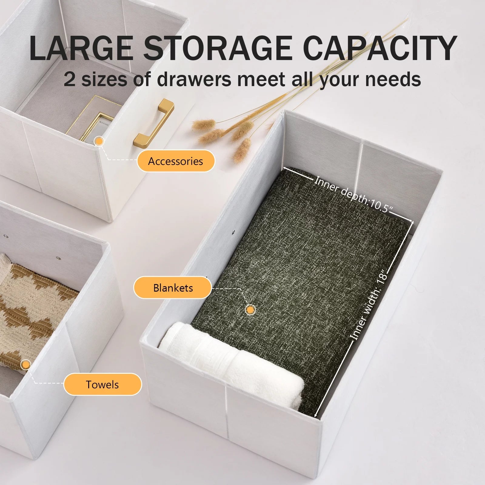 Fabric Dresser Chest of Drawers A1323