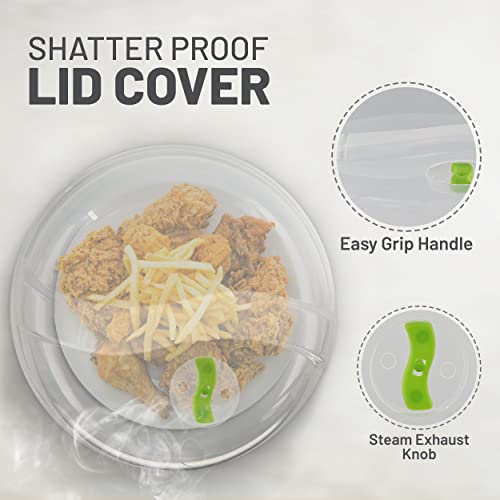 Clear Microwave Lid with Steam Vents, 10 Inch, 2 PK B488096