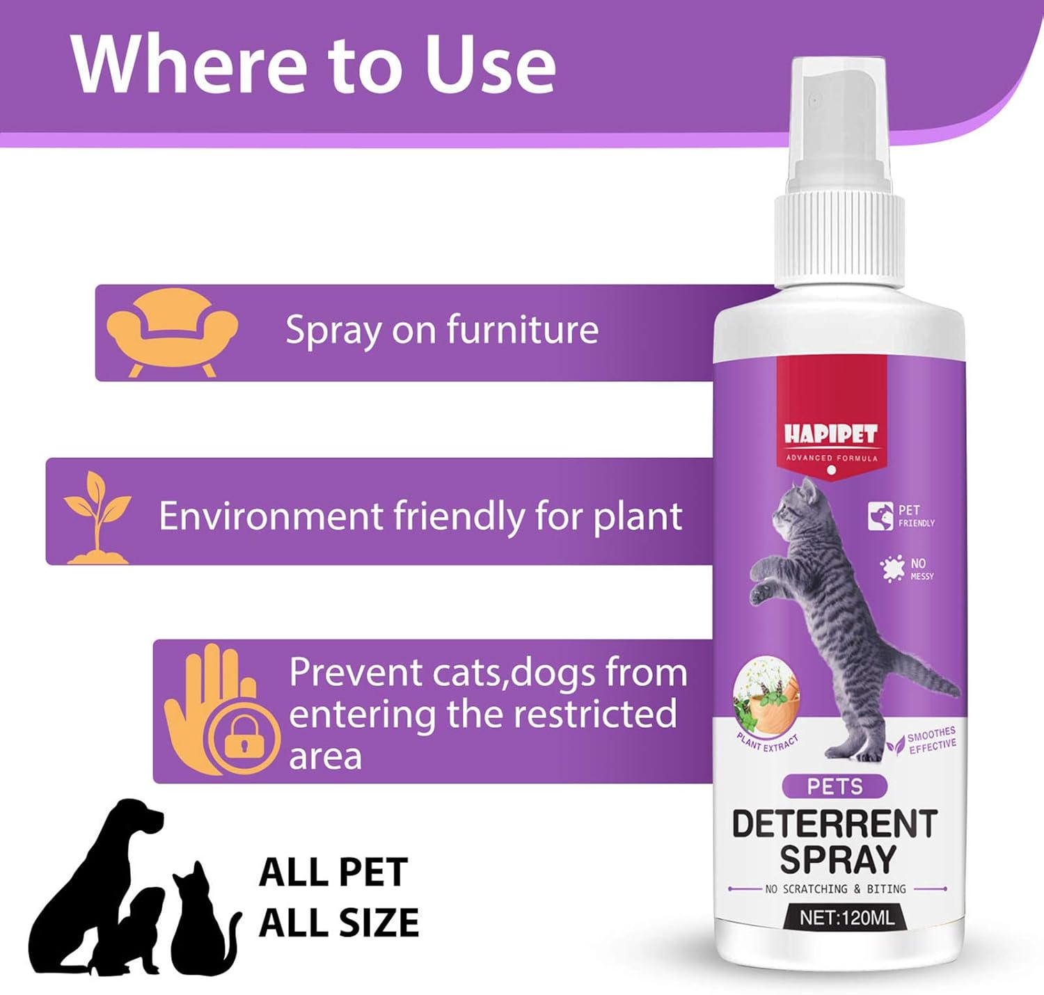 120ML Natural Cat Deterrent Spray R17182