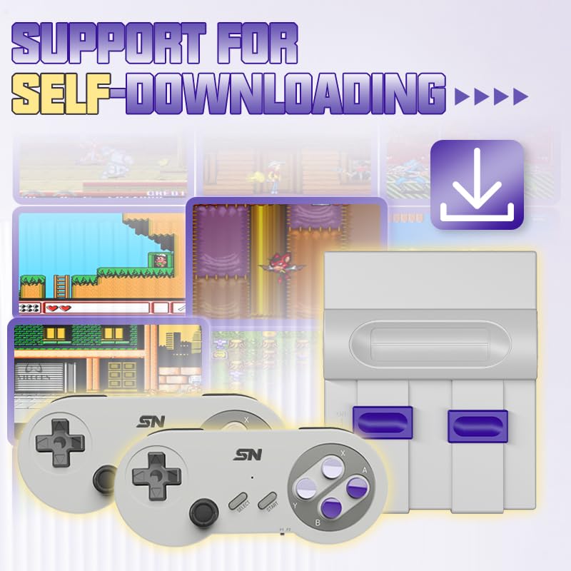 16Bit Video Game Console with 5000 Classic Games and 2.4G Wireless Controllers P365897
